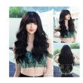 Simulation bangs wig female forehead air curly